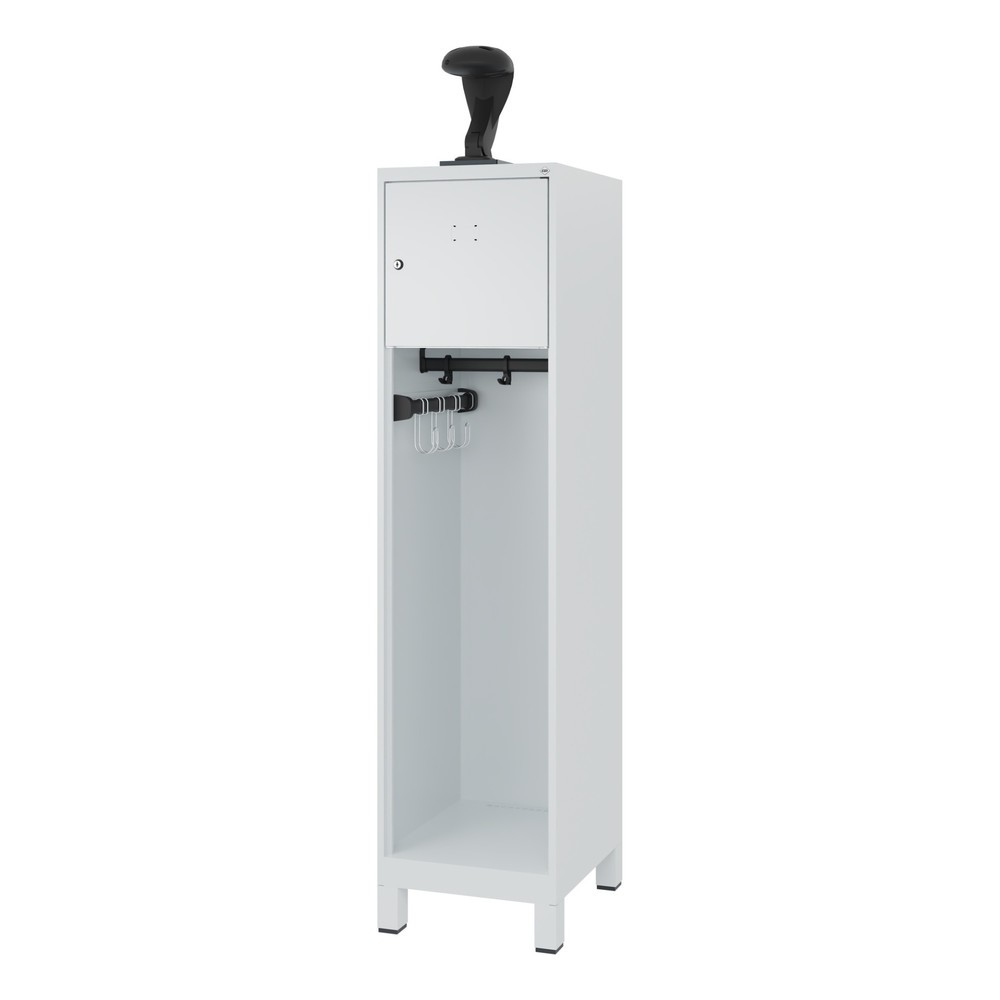 Produktabbildung Nr. 5: C+P Feuerwehrspind YOUNGSTER, Füße, 1 Abteil, HxBxT 1.530 x 400 x 500 mm, lichtgrau, mit Helmhalter