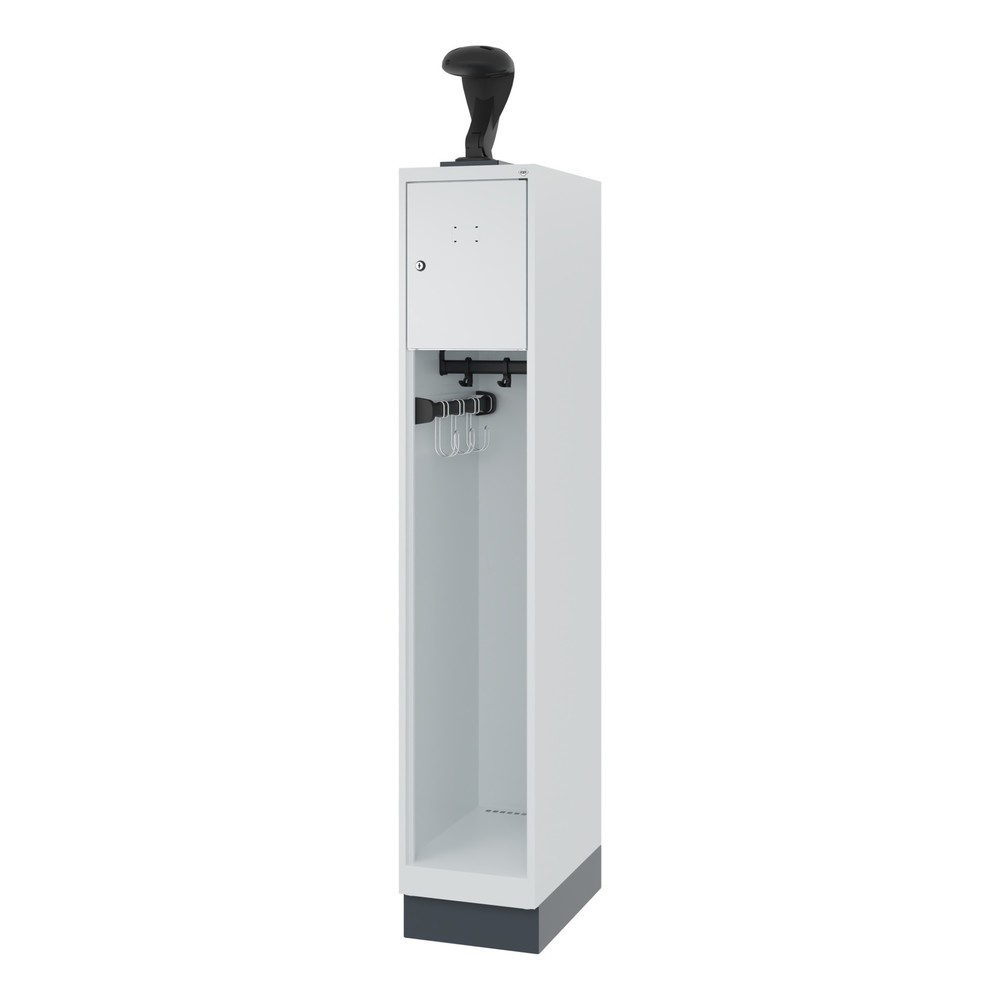 Produktabbildung Nr. 5: C+P Feuerwehrspind YOUNGSTER, Sockel, 1 Abteil, HxBxT 1.530 x 300 x 500 mm, lichtgrau, mit Helmhalter