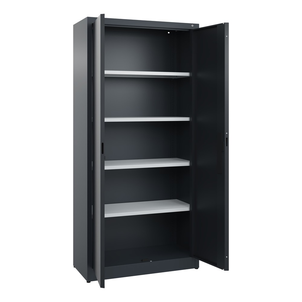 Produktabbildung Nr. 4: C+P Flügeltürenschrank, 5 OH, HxBxT 1.950 x 930 x 400 mm, anthrazitgrau, schwarzgrau