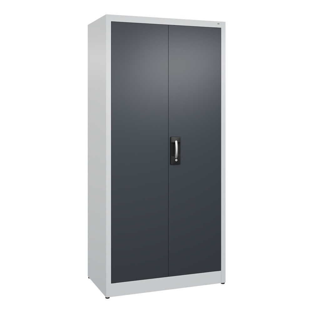 Produktabbildung: C+P Flügeltürenschrank, 5 OH, HxBxT 1.950 x 930 x 500 mm, lichtgrau, anthrazitgrau
