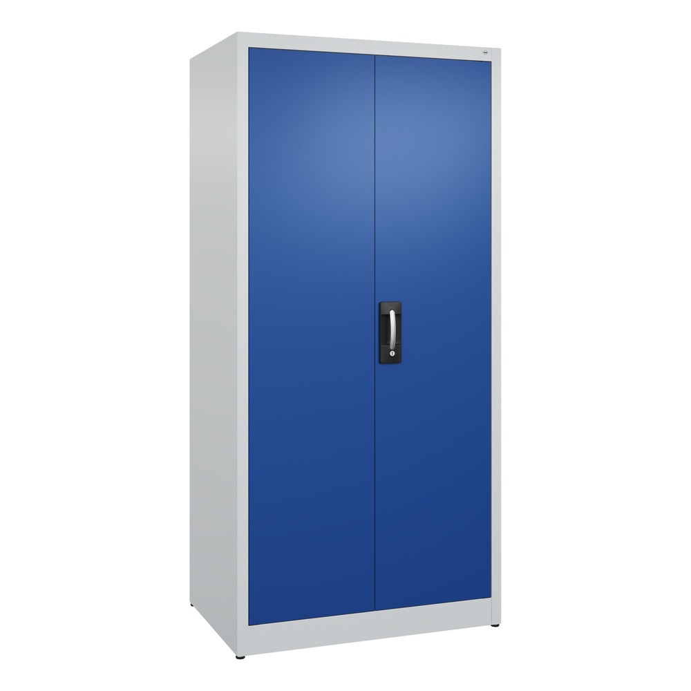 Produktabbildung: C+P Flügeltürenschrank, 5 OH, HxBxT 1.950 x 930 x 600 mm, enzianblau, lichtgrau