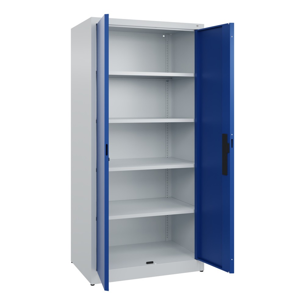 Produktabbildung Nr. 4: C+P Flügeltürenschrank, 5 OH, HxBxT 1.950 x 930 x 600 mm, enzianblau, lichtgrau