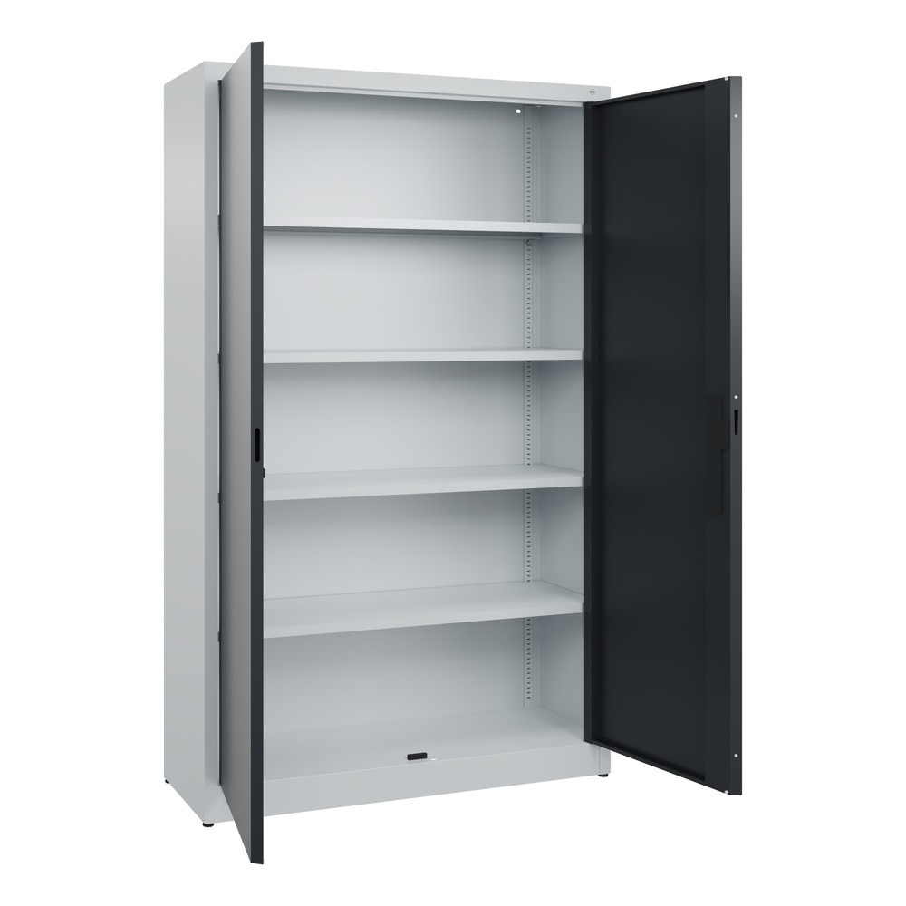 Produktabbildung Nr. 4: C+P Flügeltürenschrank, 5 OH, HxBxT 1.950 x 1.200 x 400 mm, lichtgrau, schwarzgrau