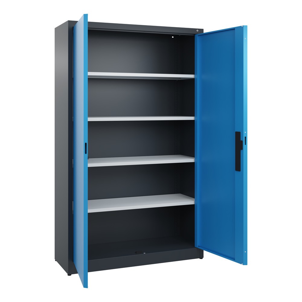Produktabbildung Nr. 4: C+P Flügeltürenschrank, 5 OH, HxBxT 1.950 x 1.200 x 400 mm, anthrazitgrau, lichtblau