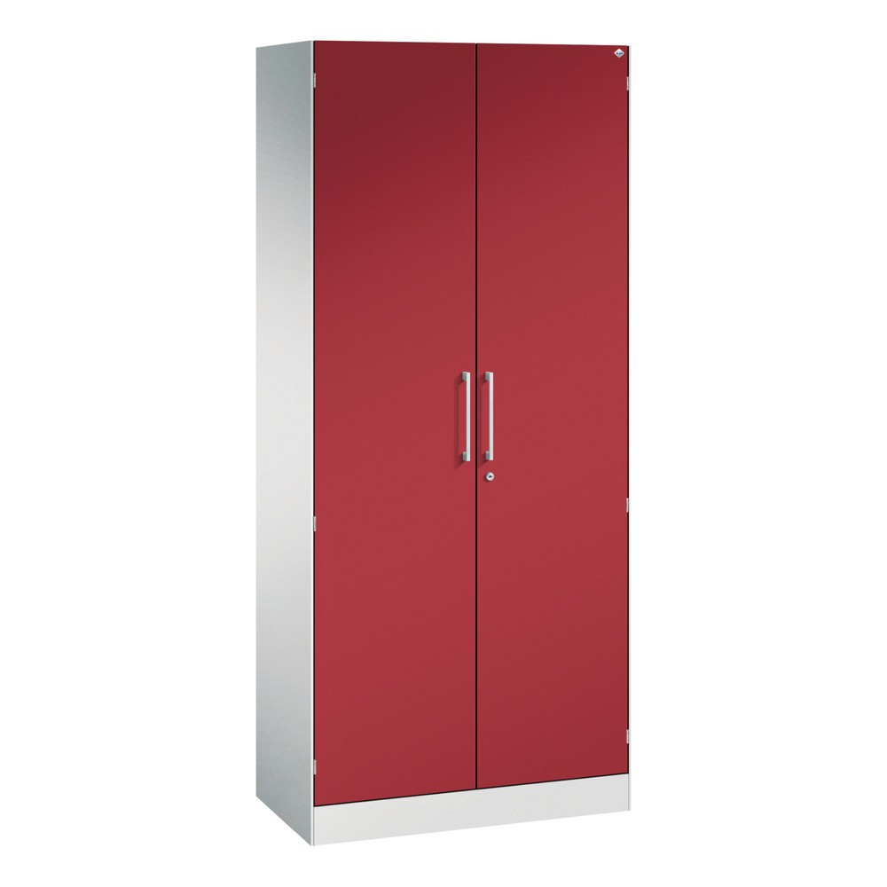 Produktabbildung: C+P Flügeltürenschrank Asisto, 5 OH, Breite 800 mm, lichtgrau, rubinrot