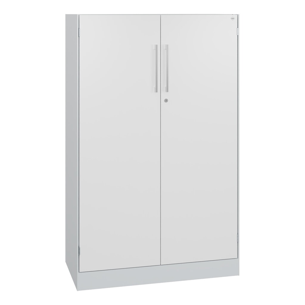 C+P Flügeltürenschrank Asisto, 3 OH, Breite 800 mm, lichtgrau, verkehrsweiß Produktabbildung: C+P Flügeltürenschrank Asisto, 3 OH, Breite 800 mm, lichtgrau, verkehrsweiß