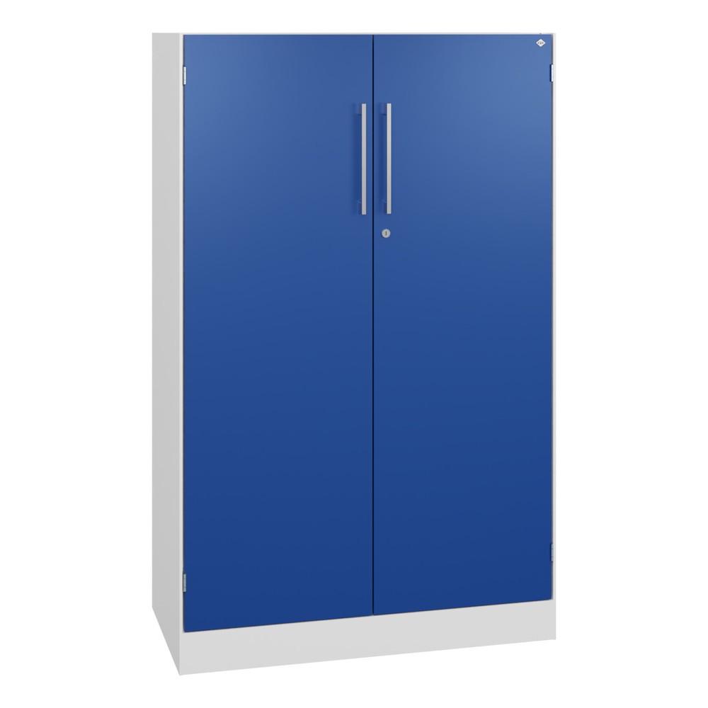 Produktabbildung: C+P Flügeltürenschrank Asisto, 3 OH, Breite 800 mm, verkehrsweiß, enzianblau