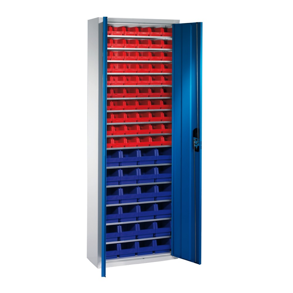 Produktabbildung Nr. 1: C+P Magazinschrank mit Sichtlagerkästen, HxBxT 1.980 x 700 x 300 mm, 60x Größe 2, 24x Größe 3