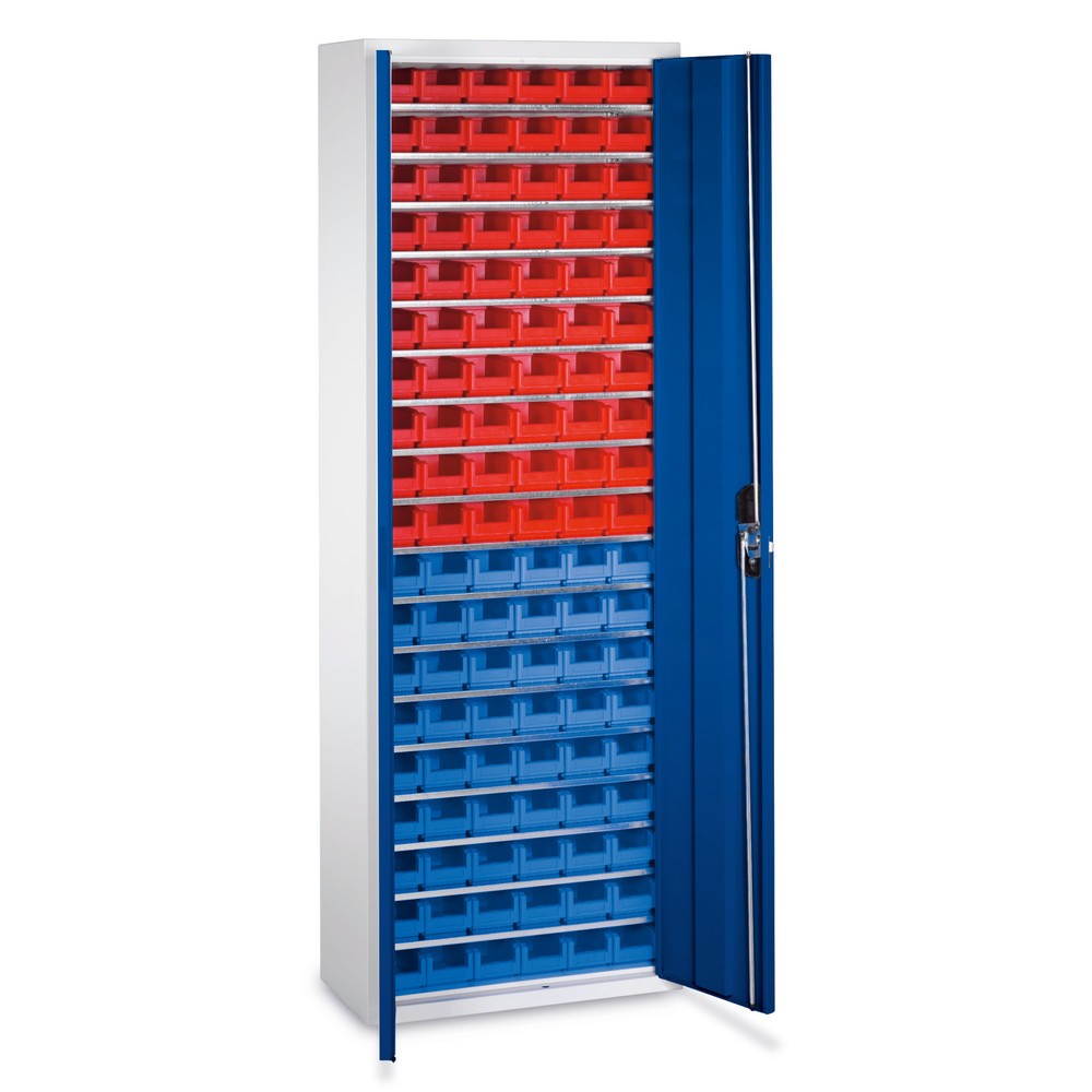 Produktabbildung Nr. 1: C+P Magazinschrank mit Sichtlagerkästen, HxBxT 1.980 x 700 x 300 mm, 60x Größe 2, 54x Größe 3