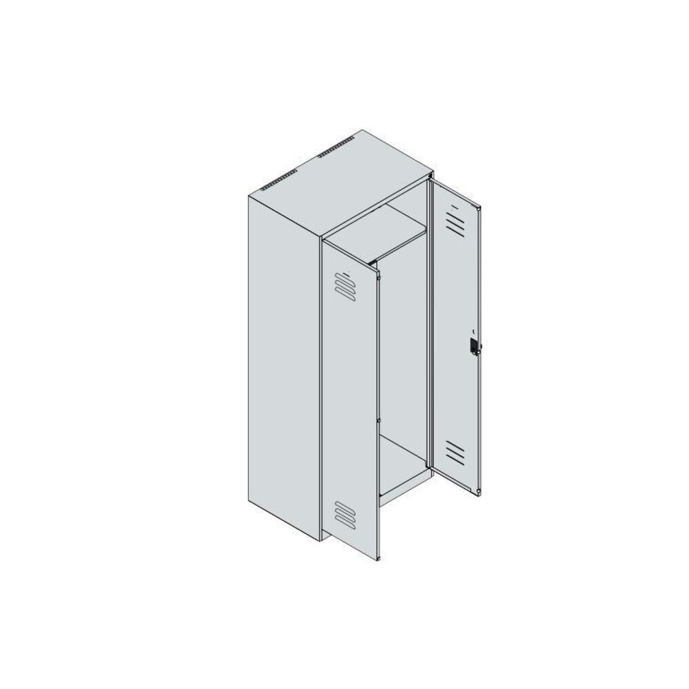 Produktabbildung Nr. 8: C+P PSA Doppel-Spind Classic PLUS, 2 Abteile, HxBxT 1.850 x 800 x 500 mm, anthrazitgrau, lichtgrau, für Vorhängeschloss