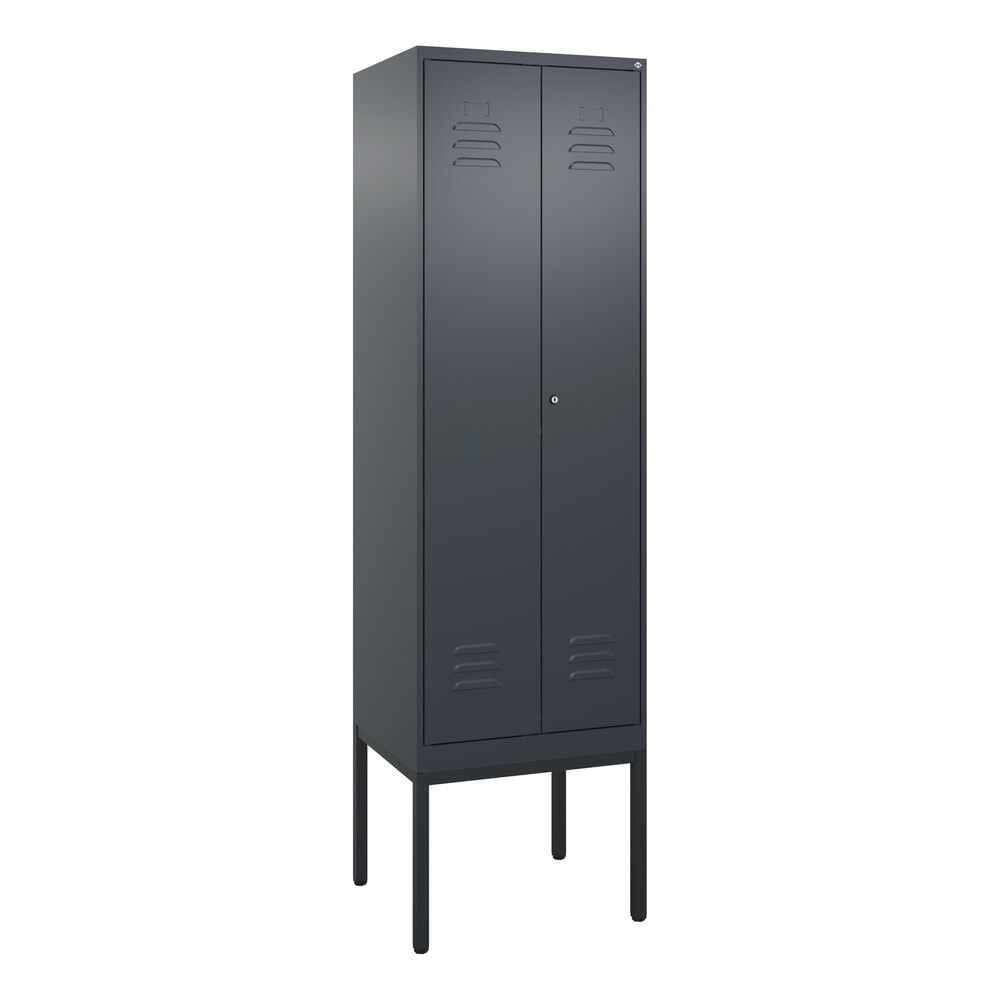 Produktabbildung Nr. 9: C+P PSA Doppel-Spind Classic PLUS, Gestell, 2 Abteile, HxBxT 2.120 x 600 x 500 mm, anthrazitgrau, anthrazitgrau, Zylinderschloss