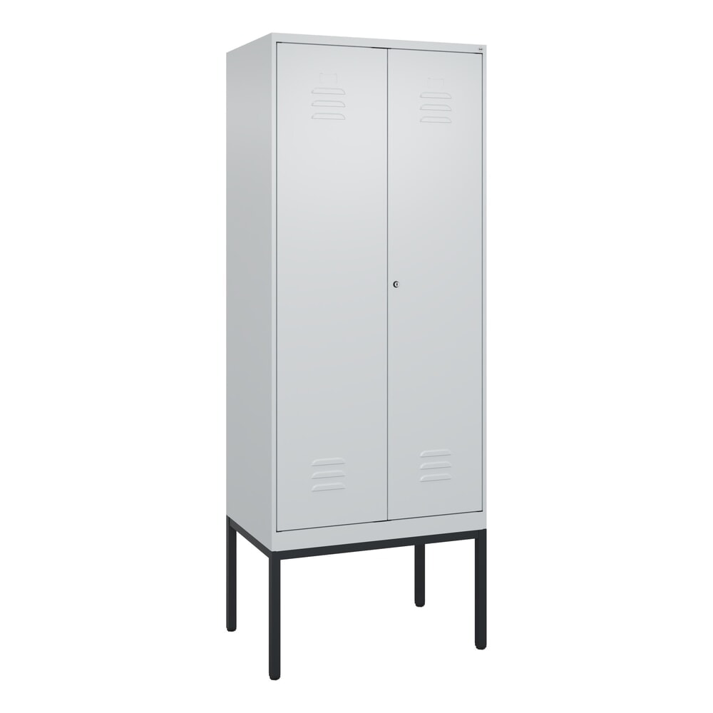 Produktabbildung Nr. 9: C+P PSA Doppel-Spind Classic PLUS, Gestell, 2 Abteile, HxBxT 2.120 x 800 x 500 mm, lichtgrau, lichtgrau, Zylinderschloss