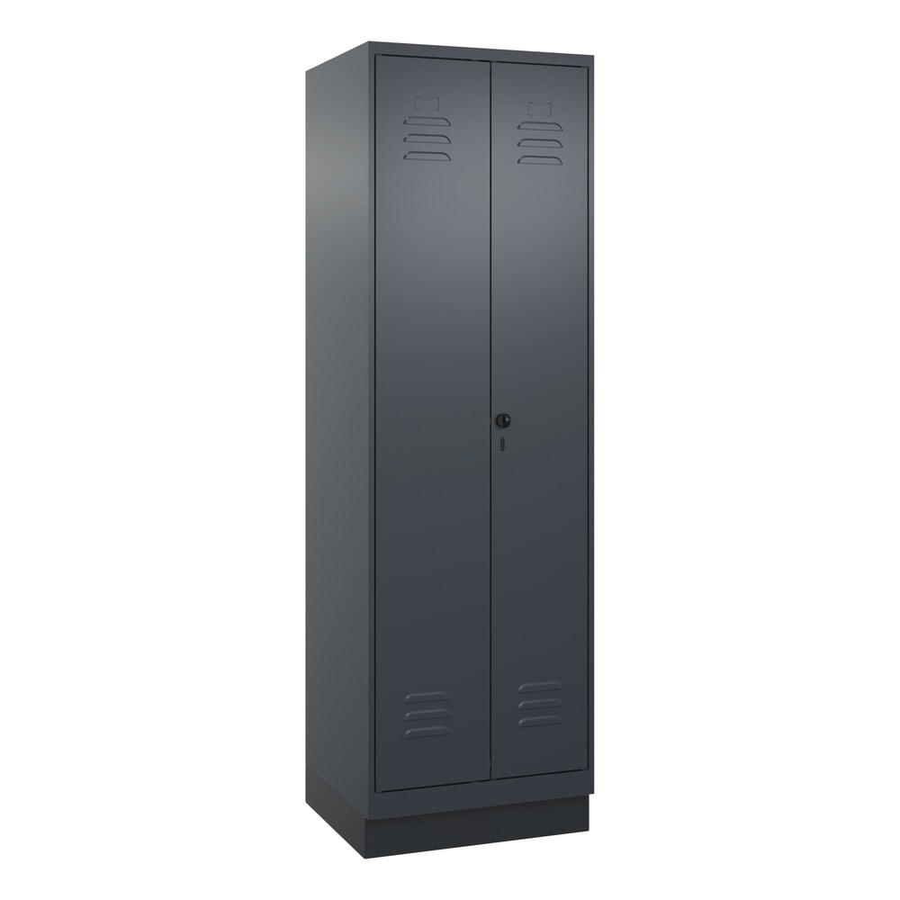 Produktabbildung Nr. 9: C+P PSA Doppel-Spind Classic PLUS, Sockel, 2 Abteile, HxBxT 1.950 x 600 x 500 mm, anthrazitgrau, anthrazitgrau, für Vorhängeschloss