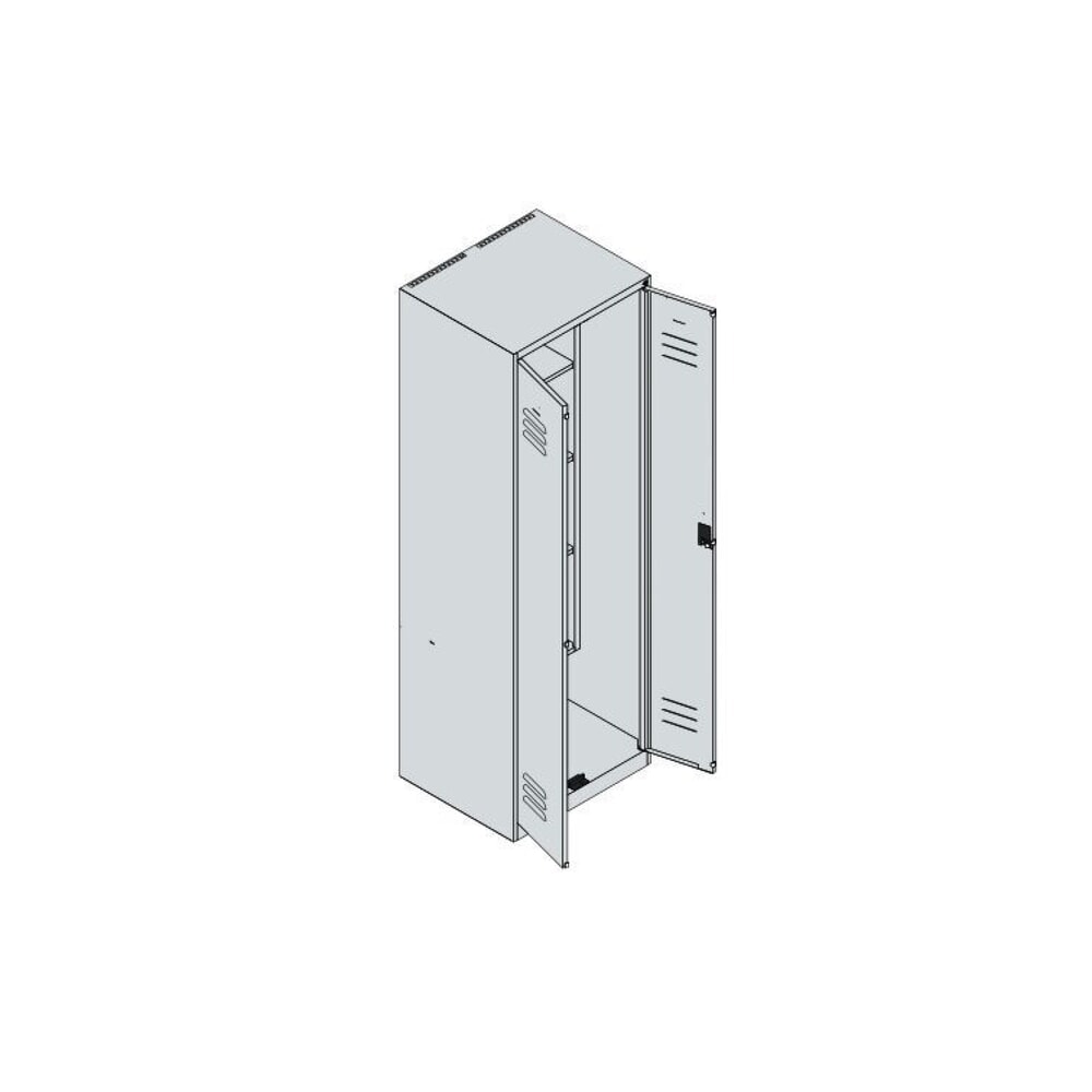 C+P Putzmittel-Spind Classic PLUS, 2 Abteile, HxBxT 1.850 x 600 x 500 mm, lichtgrau, lichtgrau, Zylinderschloss Produktabbildung Nr. 8: C+P Putzmittel-Spind Classic PLUS, 2 Abteile, HxBxT 1.850 x 600 x 500 mm, lichtgrau, lichtgrau, Zylinderschloss