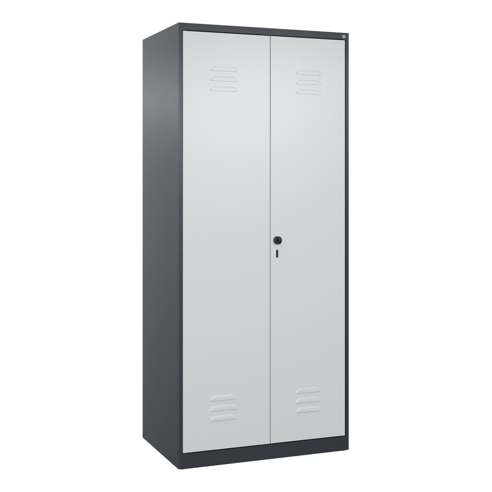 C+P Putzmittel-Spind Classic PLUS, 2 Abteile, HxBxT 1.850 x 800 x 500 mm, anthrazitgrau, lichtgrau, für Vorhängeschloss Produktabbildung Nr. 9: C+P Putzmittel-Spind Classic PLUS, 2 Abteile, HxBxT 1.850 x 800 x 500 mm, anthrazitgrau, lichtgrau, für Vorhängeschloss