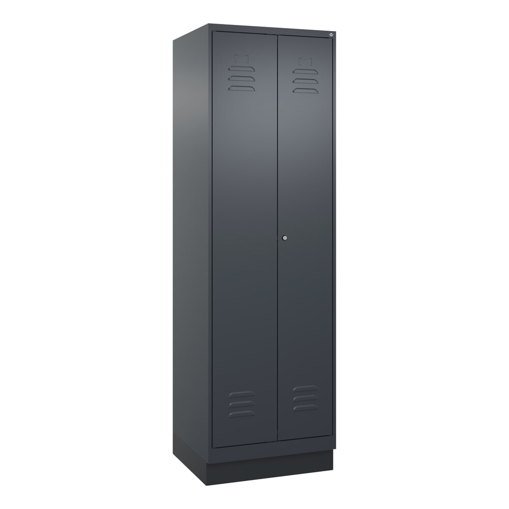 Produktabbildung Nr. 9: C+P Putzmittel-Spind Classic PLUS, Sockel, 2 Abteile, HxBxT 1.950 x 600 x 500 mm, anthrazitgrau, anthrazitgrau, Zylinderschloss