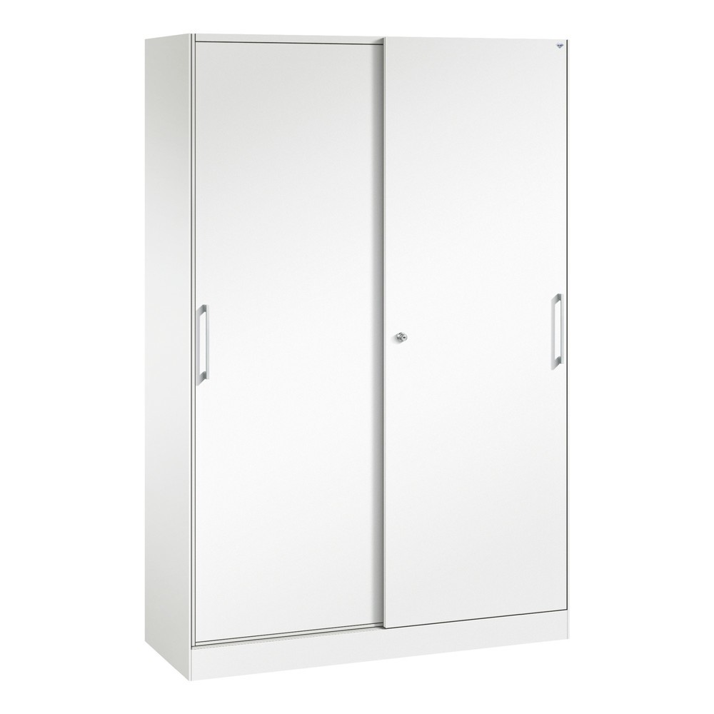 Produktabbildung Nr. 1: C+P Schiebetürenschrank Asisto, 5 OH, Breite 1.200 mm, verkehrsweiß, verkehrsweiß