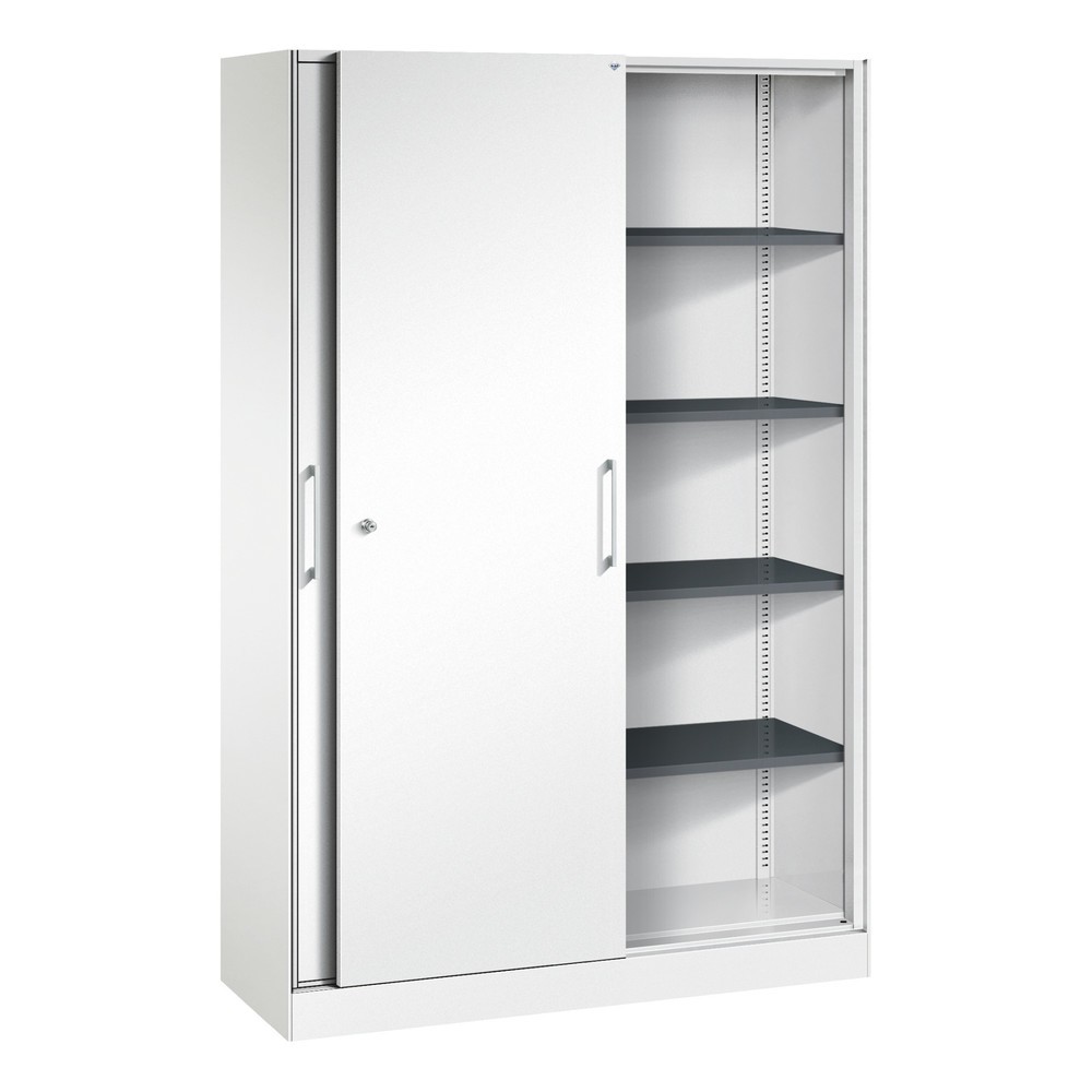 Produktabbildung Nr. 3: C+P Schiebetürenschrank Asisto, 5 OH, Breite 1.200 mm, verkehrsweiß, verkehrsweiß