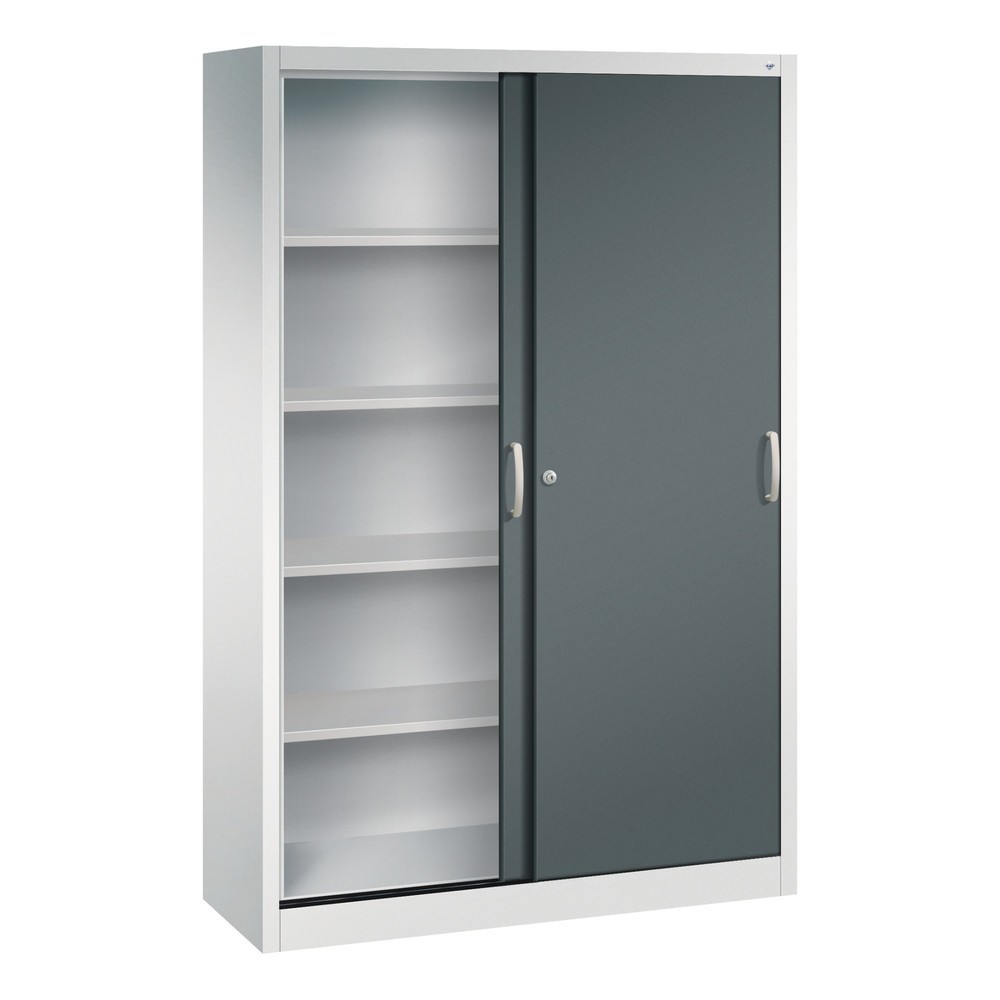 Produktabbildung Nr. 4: C+P Schiebetürenschrank, HxBxT 1.950 x 1.200 x 400 mm, lichtgrau, anthrazitgrau