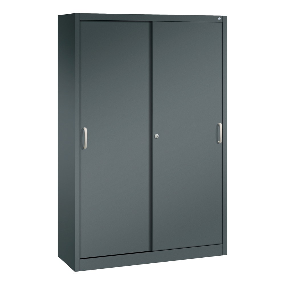 Produktabbildung: C+P Schiebetürenschrank, HxBxT 1.950 x 1.200 x 400 mm, anthrazitgrau, anthrazitgrau