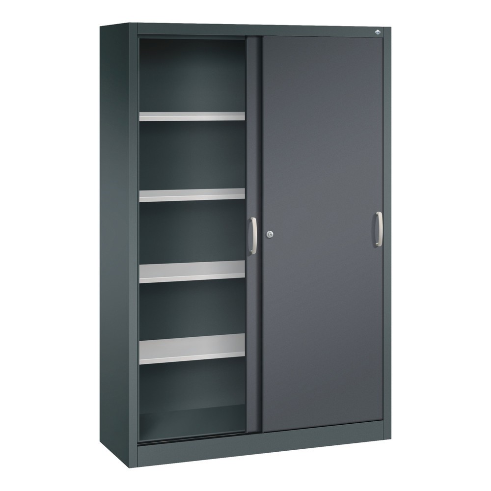 Produktabbildung Nr. 4: C+P Schiebetürenschrank, HxBxT 1.950 x 1.200 x 400 mm, anthrazitgrau, schwarzgrau