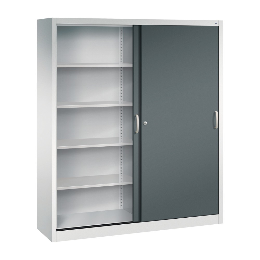 Produktabbildung Nr. 3: C+P Schiebetürenschrank, HxBxT 1.950 x 1.600 x 400 mm, lichtgrau, anthrazitgrau