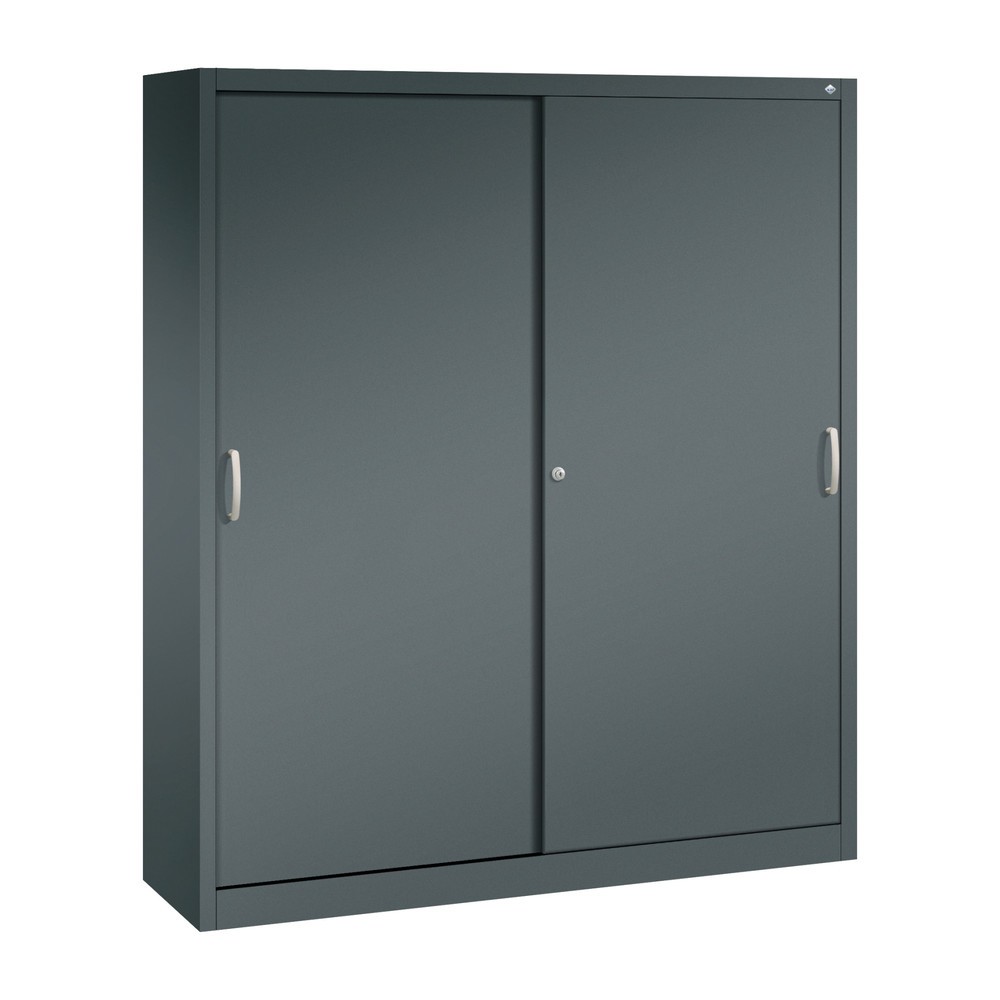Produktabbildung: C+P Schiebetürenschrank, HxBxT 1.950 x 1.600 x 400 mm, anthrazitgrau, anthrazitgrau