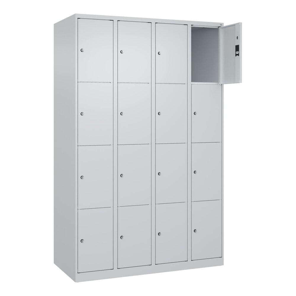 Produktabbildung Nr. 1: C+P Schließfachschrank Classic PLUS, 4 Abteile, HxBxT 1.850 x 1.200 x 500 mm, lichtgrau, lichtgrau, 16 Fächer, Zylinderschloss