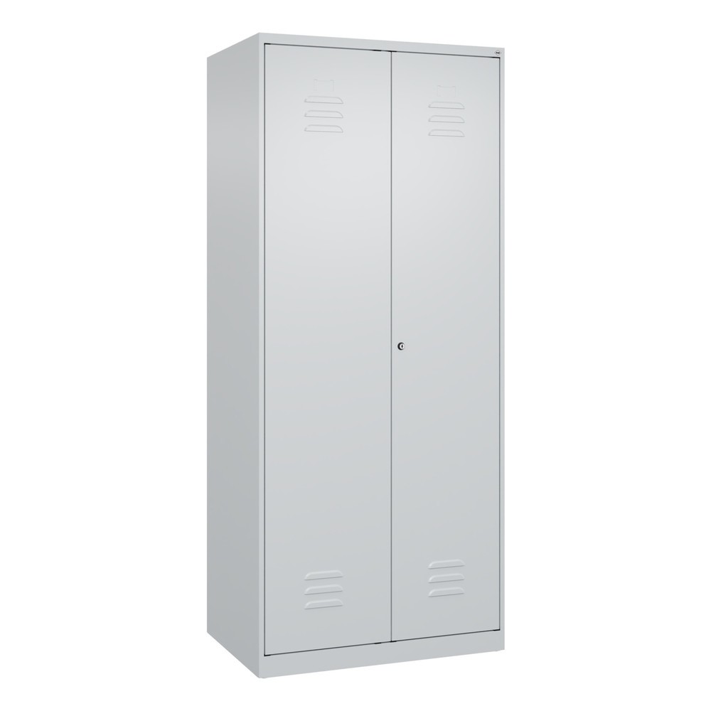 Produktabbildung: C+P Schwarz-Weiß-Spind Classic PLUS, 2 Abteile, HxBxT 1.850 x 800 x 500 mm, lichtgrau, lichtgrau, Zylinderschloss