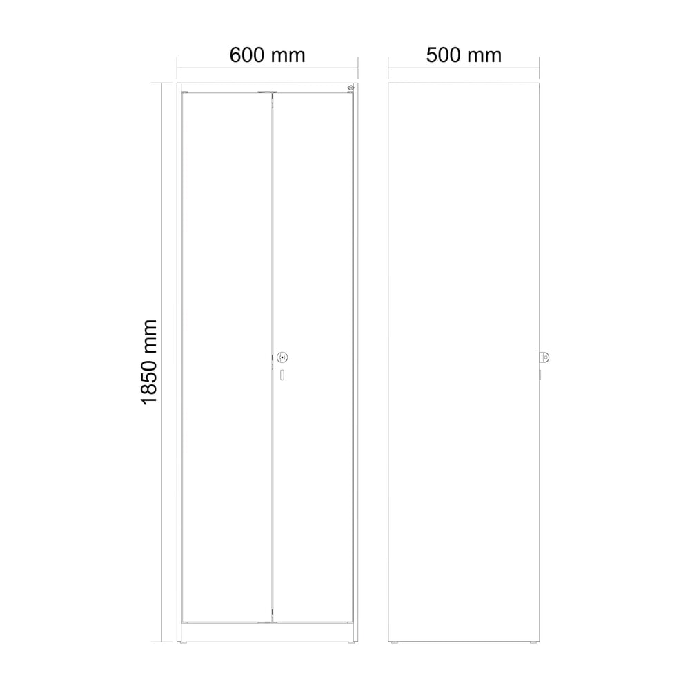 C+P Schwarz-Weiß-Spind Classic PLUS, 2 Abteile, HxBxT 1.850 x 600 x 500 mm, lichtgrau, anthrazitgrau, für Vorhängeschloss Produktabbildung Nr. 8: C+P Schwarz-Weiß-Spind Classic PLUS, 2 Abteile, HxBxT 1.850 x 600 x 500 mm, lichtgrau, anthrazitgrau, für Vorhängeschloss