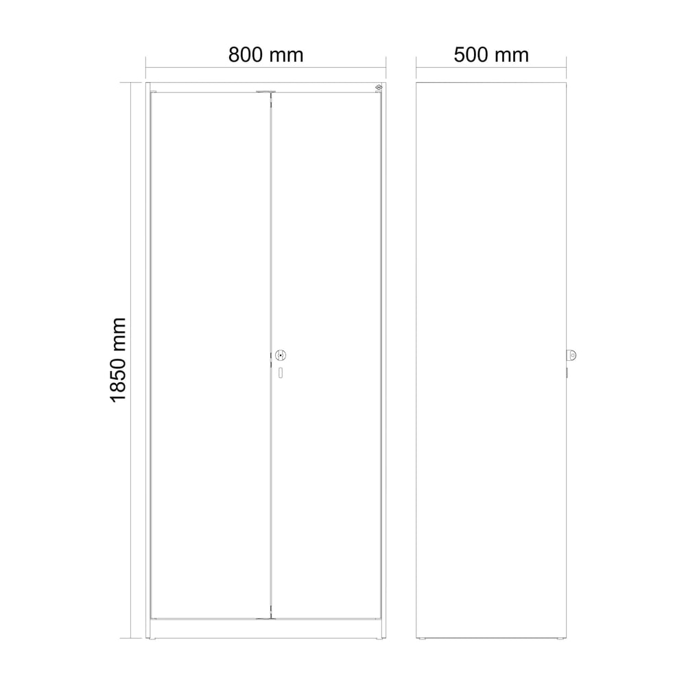 Produktabbildung Nr. 8: C+P Schwarz-Weiß-Spind Classic PLUS, 2 Abteile, HxBxT 1.850 x 800 x 500 mm, anthrazitgrau, anthrazitgrau, Zylinderschloss