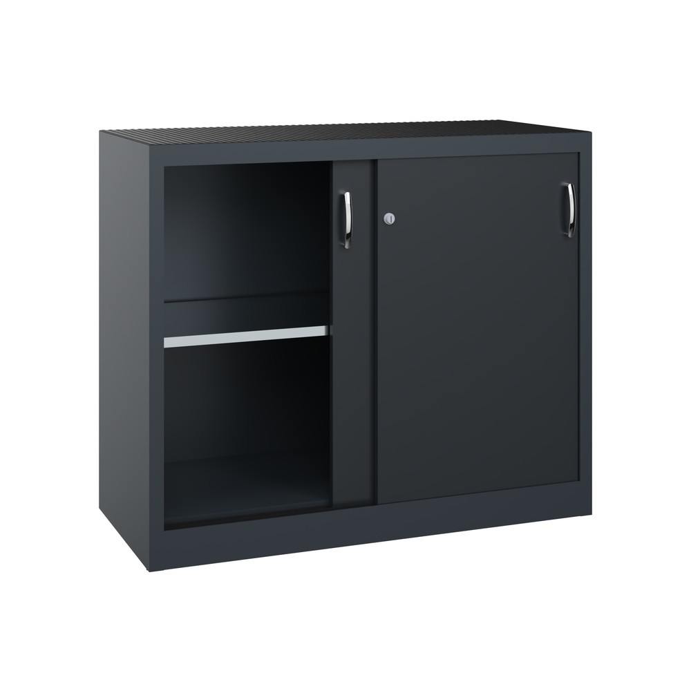 Produktabbildung Nr. 2: C+P Schwerlast-Schiebetürenschrank, HxBxT 1.000 x 1.200 x 500 mm, 1 Fachboden, anthrazitgrau, schwarzgrau
