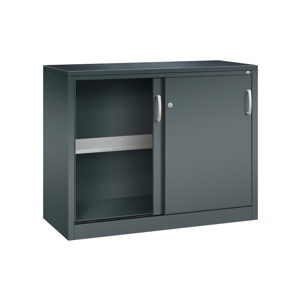 Produktabbildung Nr. 3: C+P Schwerlast-Schiebetürenschrank, HxBxT 1.000 x 1.200 x 500 mm, 1 Fachboden, anthrazitgrau, anthrazitgrau
