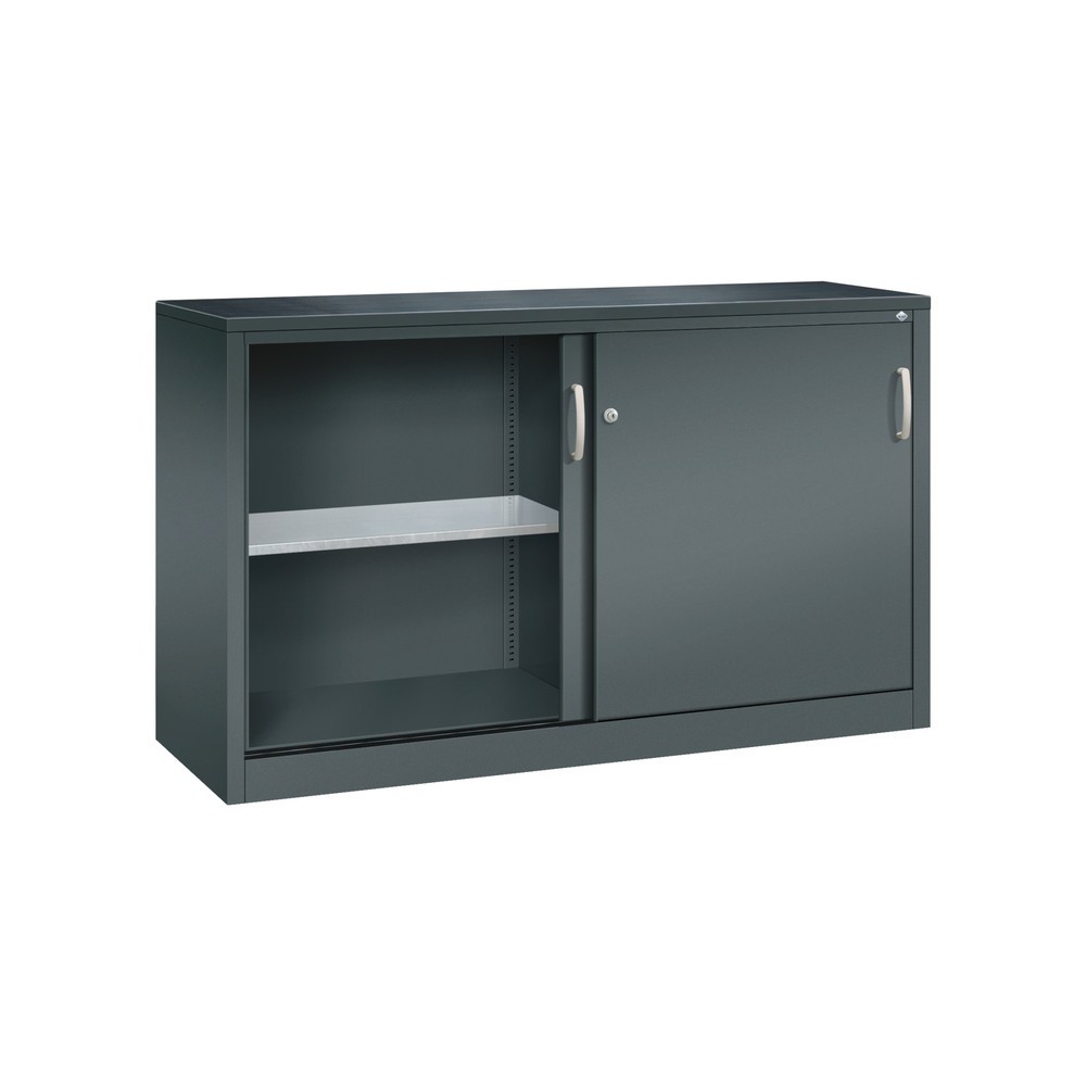 Produktabbildung Nr. 3: C+P Schwerlast-Schiebetürenschrank, HxBxT 1.000 x 1.600 x 500 mm, 2 Fachböden, anthrazitgrau, anthrazitgrau