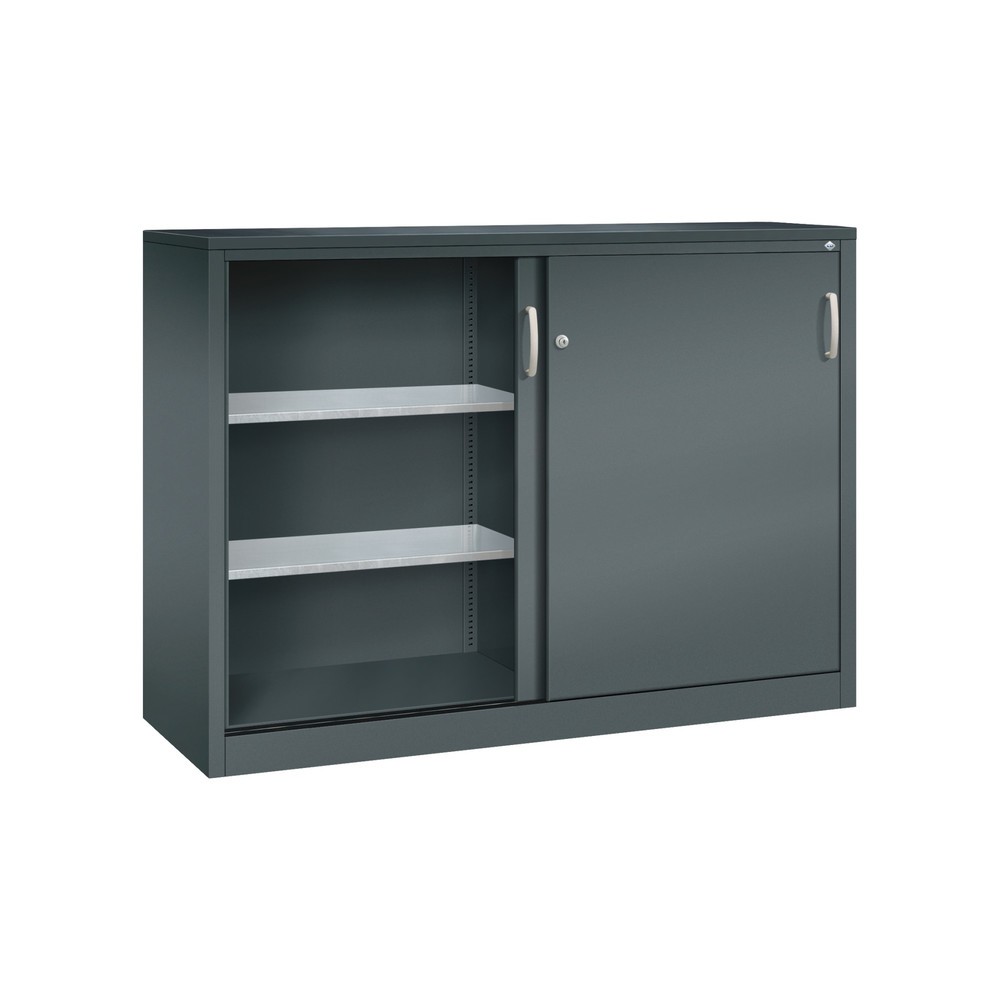 Produktabbildung Nr. 3: C+P Schwerlast-Schiebetürenschrank, HxBxT 1.200 x 1.600 x 500 mm, 4 Fachböden, anthrazitgrau, anthrazitgrau