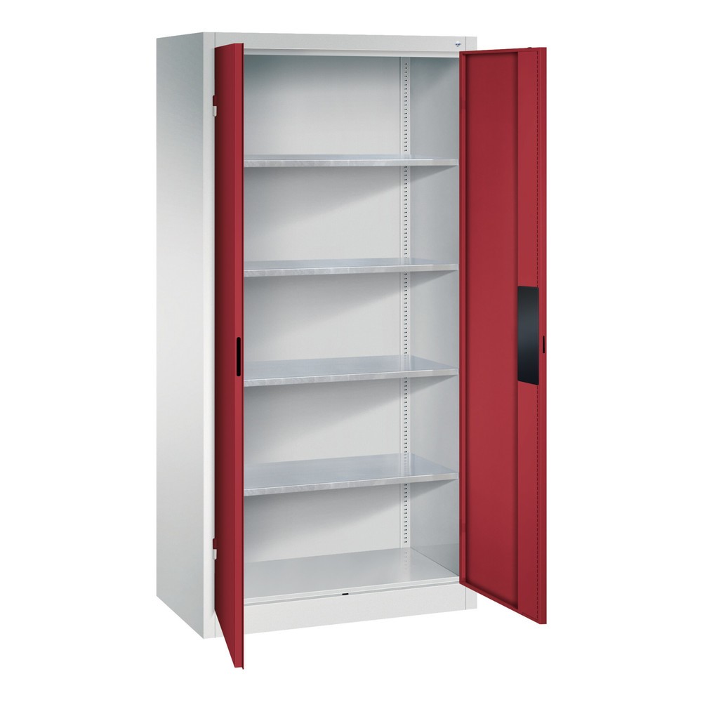 Produktabbildung Nr. 4: C+P Schwerlastschrank mit 4 Fachböden, HxBxT 1.950 x 930 x 500 mm, lichtgrau, schwarzgrau
