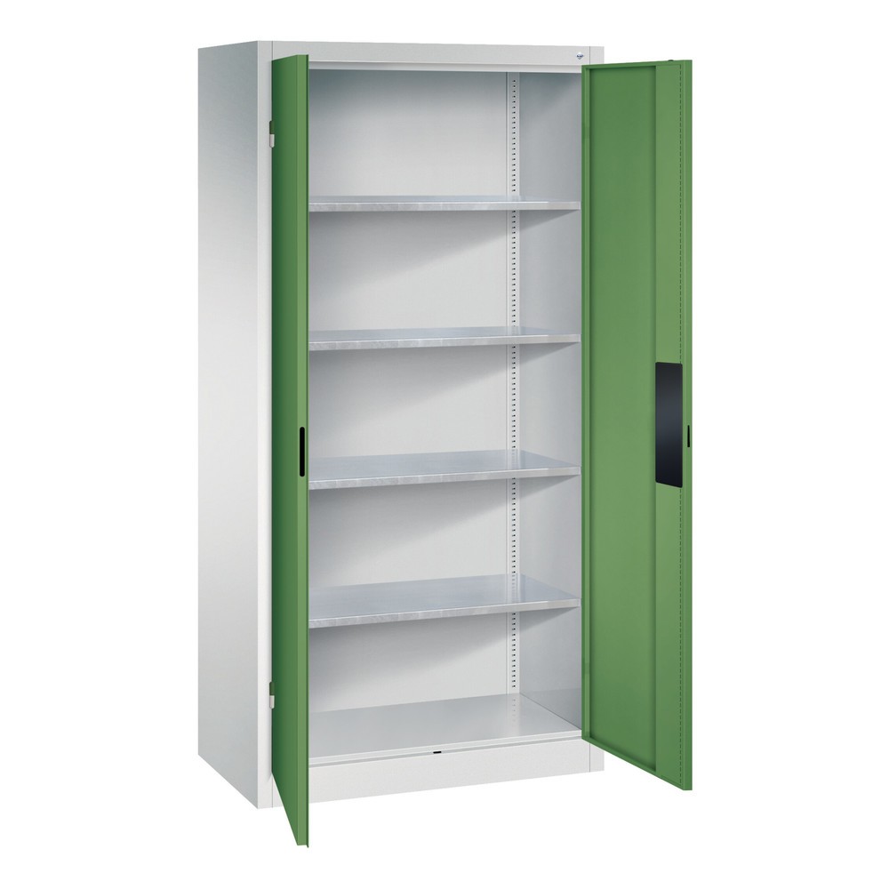 Produktabbildung Nr. 4: C+P Schwerlastschrank mit 4 Fachböden, HxBxT 1.950 x 930 x 500 mm, anthrazitgrau, enzianblau