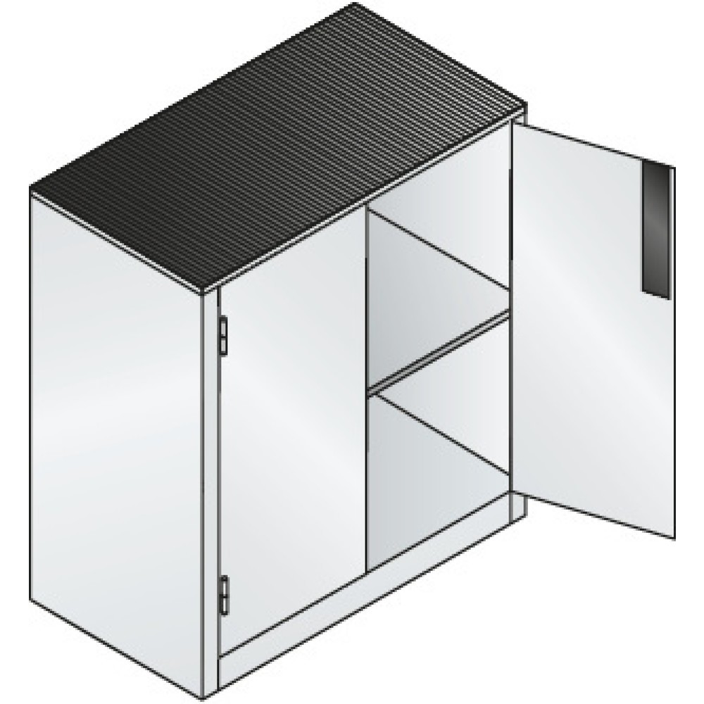Produktabbildung Nr. 4: C+P Schwerlastschrank mit 1 Fachboden, HxBxT 1.000 x 930 x 500 mm, anthrazitgrau, enzianblau