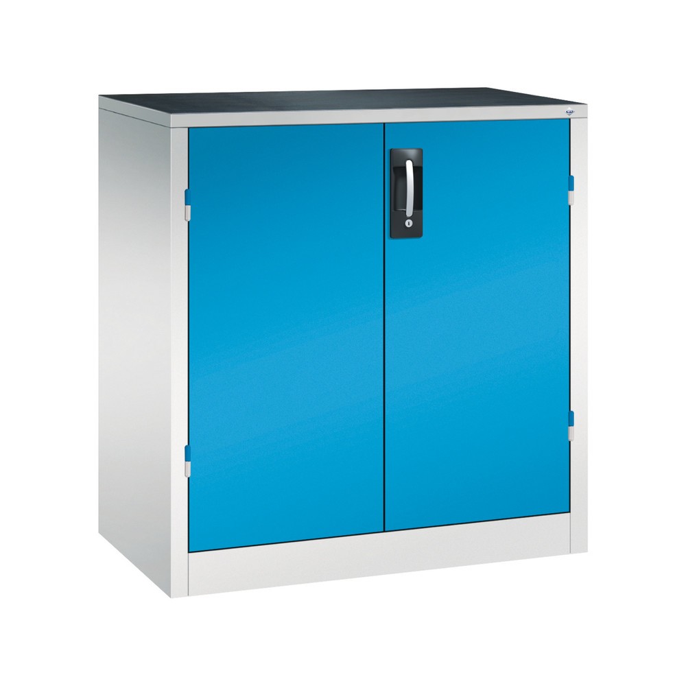 Produktabbildung: C+P Schwerlastschrank mit 1 Fachboden, HxBxT 1.000 x 930 x 500 mm, lichtgrau, lichtblau