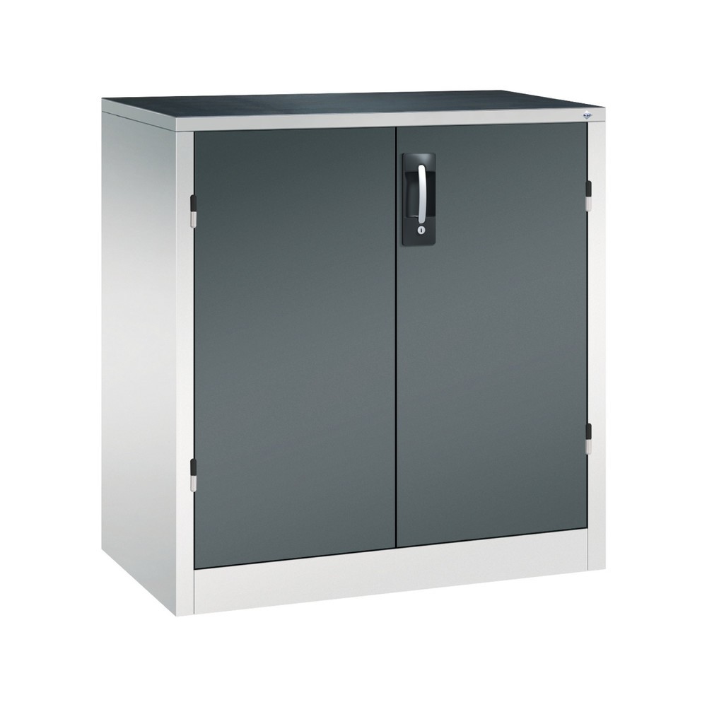 Produktabbildung: C+P Schwerlastschrank mit 1 Fachboden, HxBxT 1.000 x 930 x 500 mm, lichtgrau, anthrazitgrau