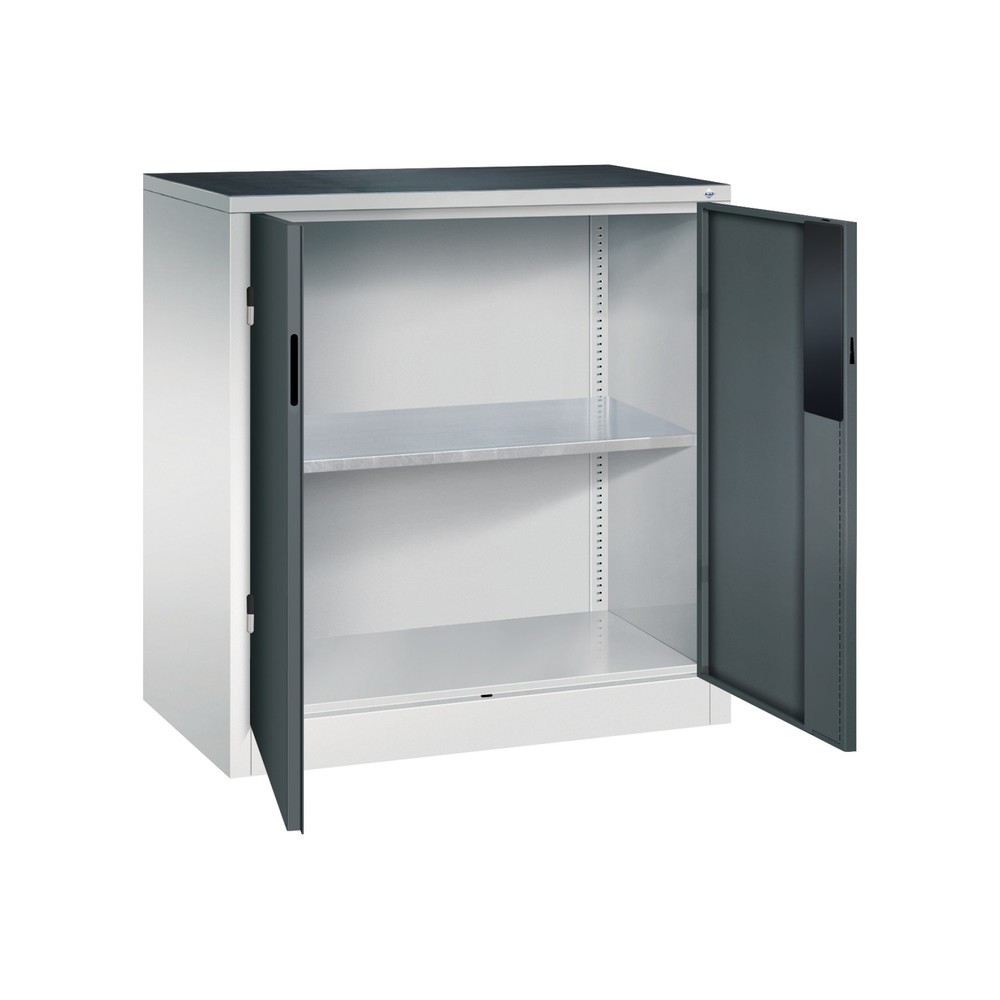 Produktabbildung Nr. 5: C+P Schwerlastschrank mit 1 Fachboden, HxBxT 1.000 x 930 x 500 mm, lichtgrau, anthrazitgrau
