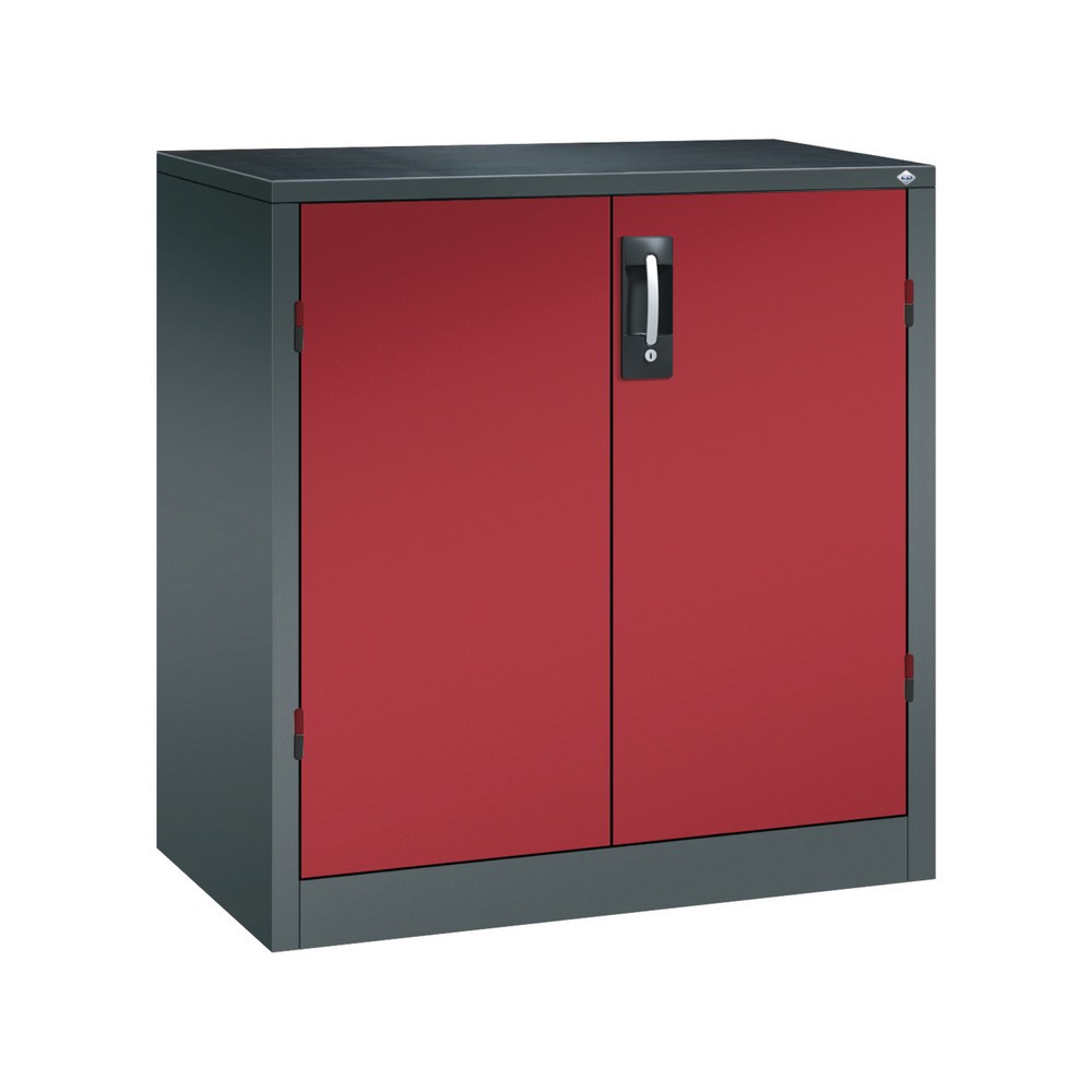 Produktabbildung: C+P Schwerlastschrank mit 1 Fachboden, HxBxT 1.000 x 930 x 500 mm, anthrazitgrau, rubinrot