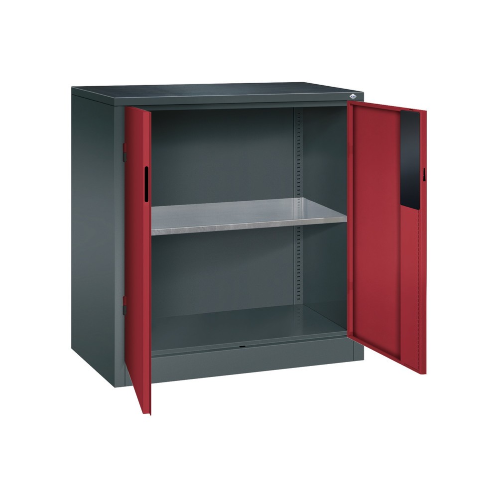 Produktabbildung Nr. 5: C+P Schwerlastschrank mit 1 Fachboden, HxBxT 1.000 x 930 x 500 mm, anthrazitgrau, rubinrot