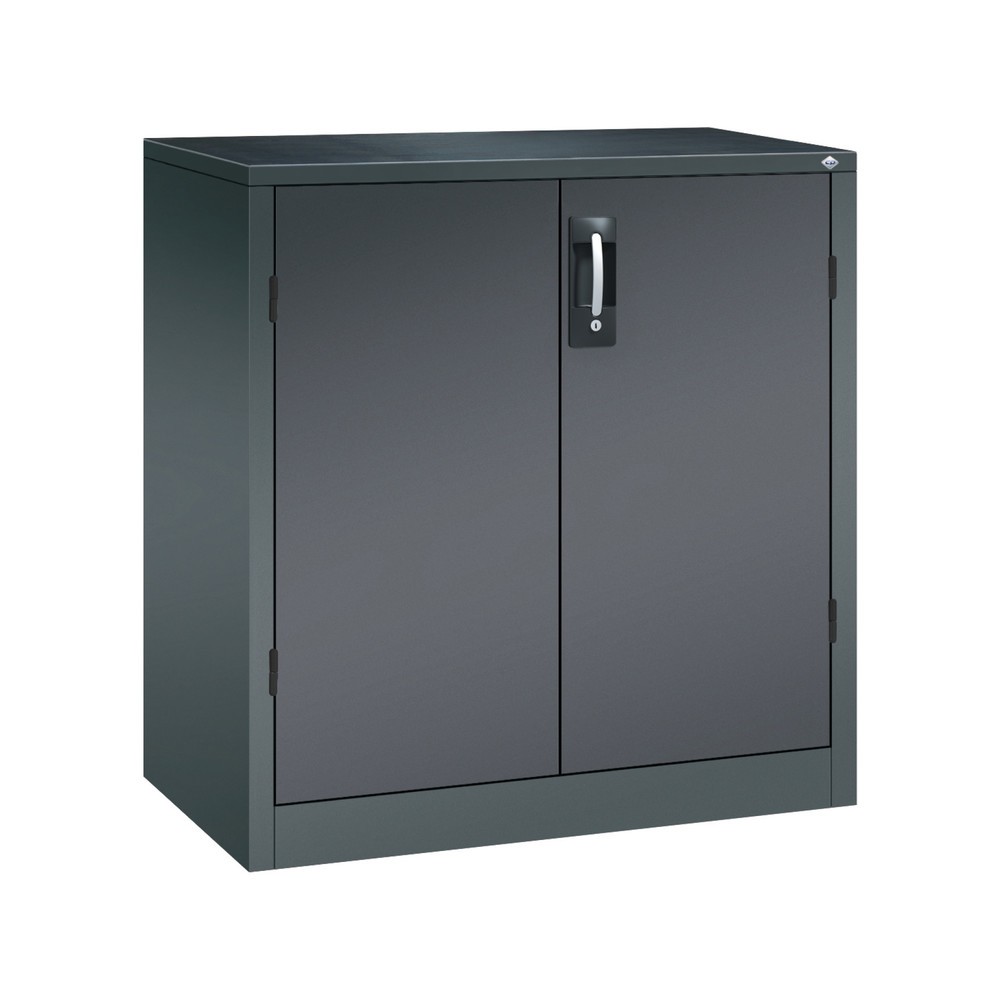 Produktabbildung: C+P Schwerlastschrank mit 1 Fachboden, HxBxT 1.000 x 930 x 500 mm, anthrazitgrau, schwarzgrau