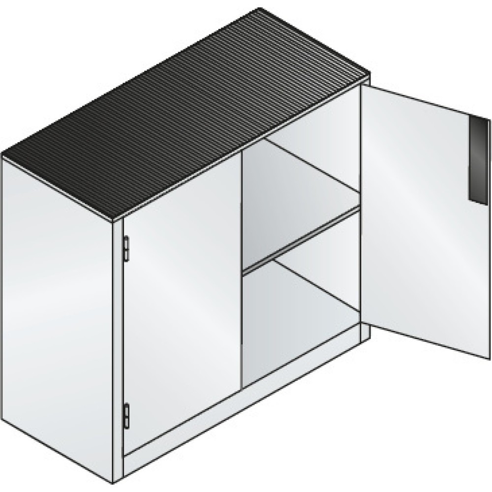 Produktabbildung Nr. 3: C+P Schwerlastschrank mit 1 Fachboden, HxBxT 1.000 x 1.200 x 500 mm, lichtgrau, lichtblau