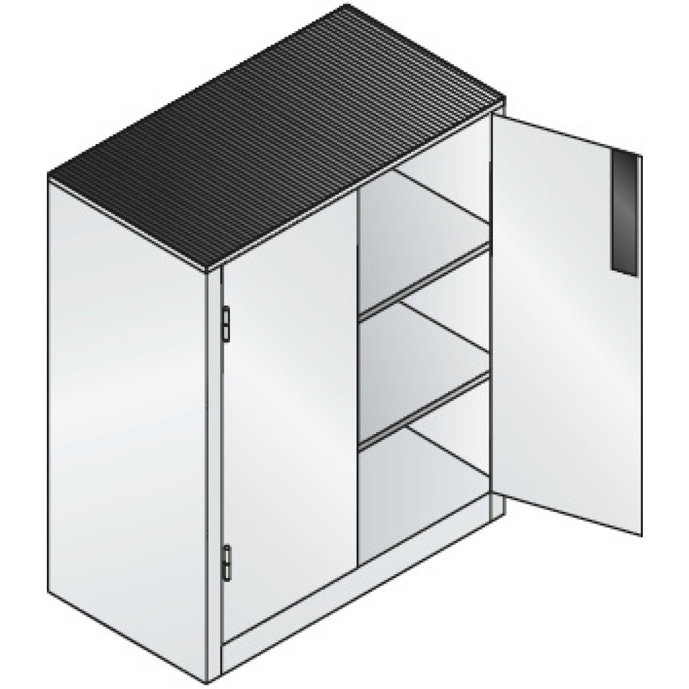 Produktabbildung Nr. 3: C+P Schwerlastschrank mit 2 Fachböden, HxBxT 1.200 x 930 x 500 mm, anthrazitgrau, lichtblau