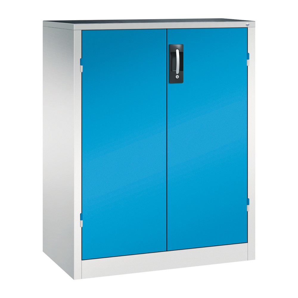 Produktabbildung: C+P Schwerlastschrank mit 2 Fachböden, HxBxT 1.200 x 930 x 500 mm, lichtgrau, lichtblau