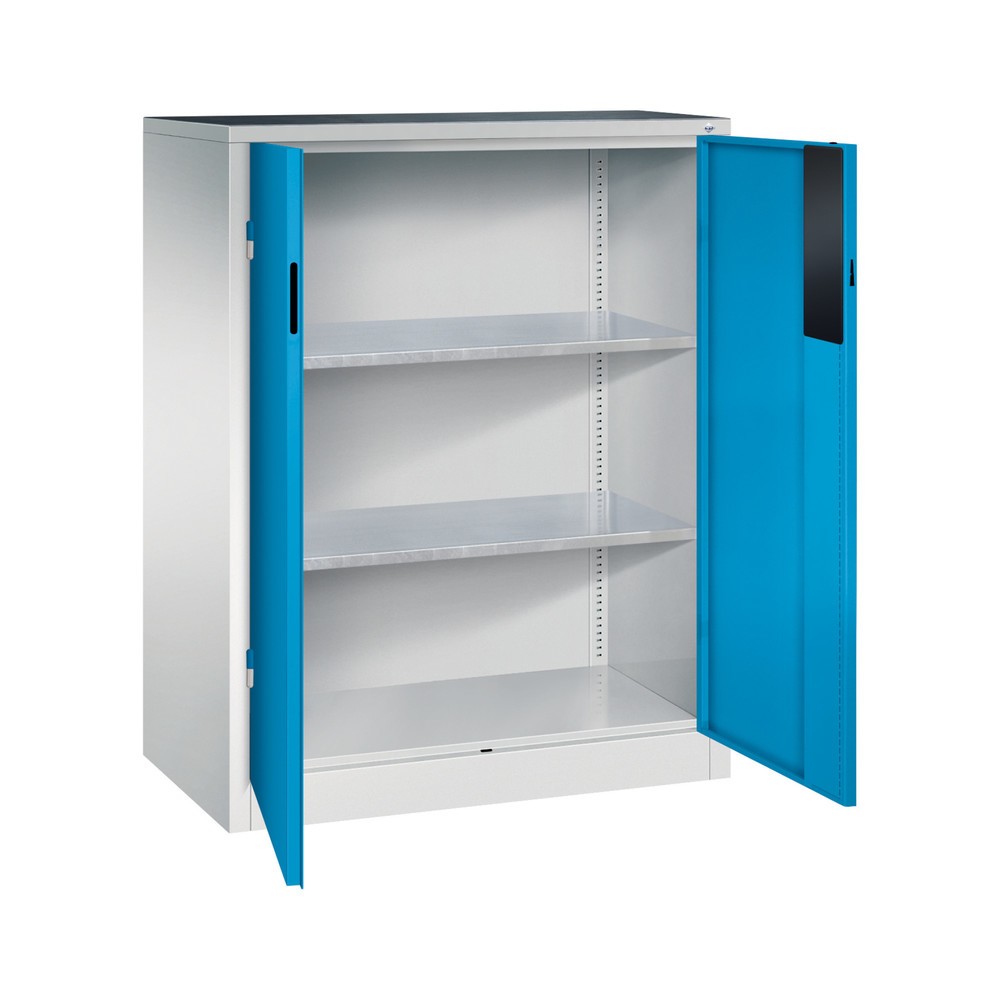 Produktabbildung Nr. 4: C+P Schwerlastschrank mit 2 Fachböden, HxBxT 1.200 x 930 x 500 mm, lichtgrau, lichtblau