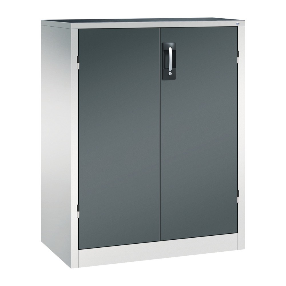 Produktabbildung: C+P Schwerlastschrank mit 2 Fachböden, HxBxT 1.200 x 930 x 500 mm, lichtgrau, anthrazitgrau