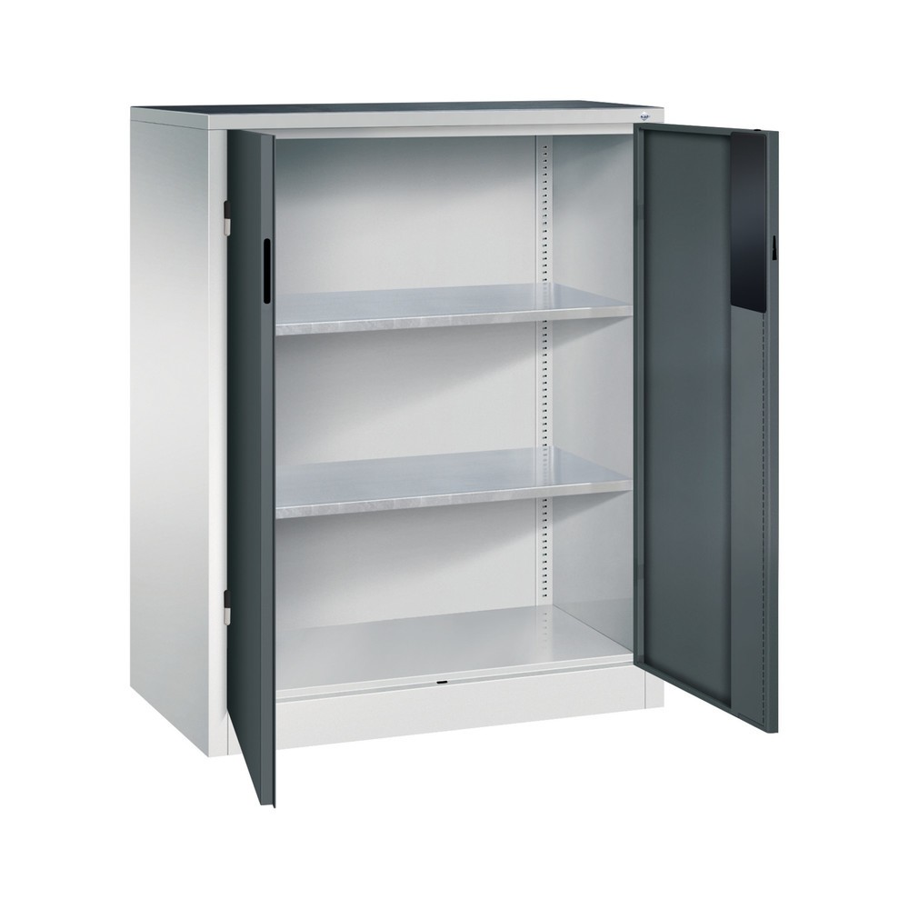 Produktabbildung Nr. 4: C+P Schwerlastschrank mit 2 Fachböden, HxBxT 1.200 x 930 x 500 mm, lichtgrau, anthrazitgrau